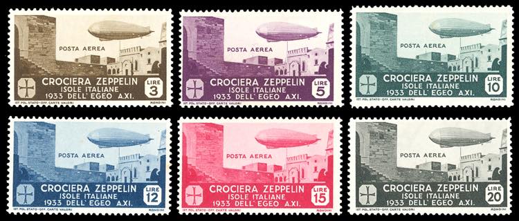 POSTA AEREA 1933 - Zeppelin, serie ... 