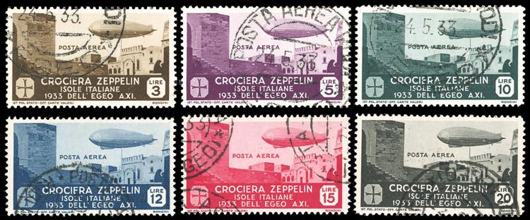 POSTA AEREA 1933 - Zeppelin, serie ... 