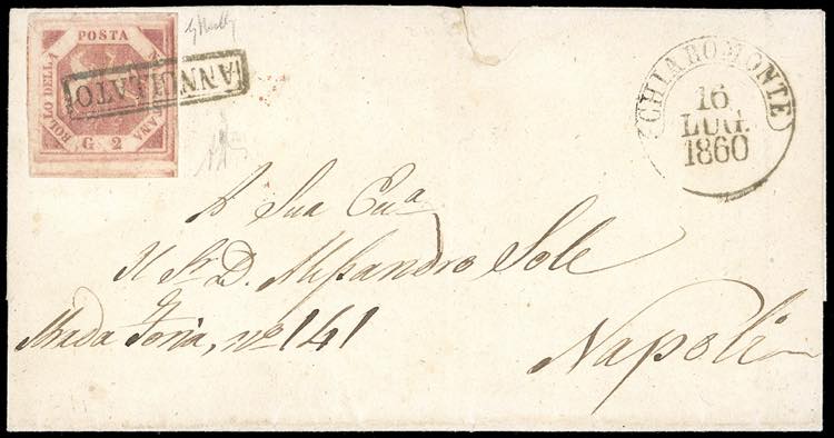 CHIAROMONTE, annullato + cerchio ... 