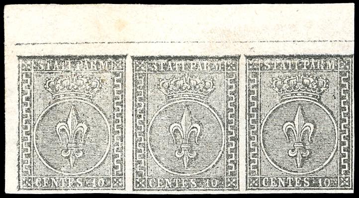 1852 - 10 cent. bianco (2), ... 
