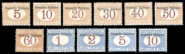SEGNATASSE 1909 - Soprastampati in ... 