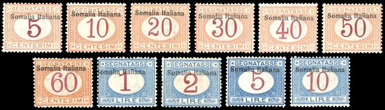 SEGNATASSE 1909 - Soprastampati in ... 