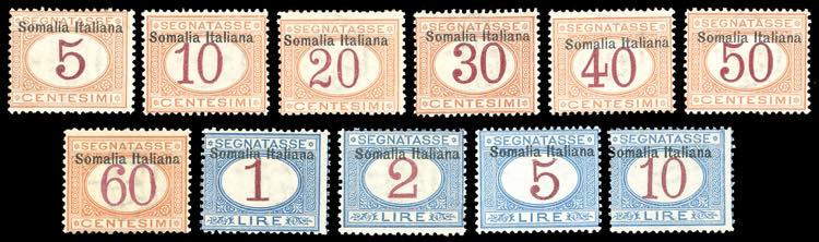 SEGNATASSE 1909 - Soprastampati in ... 
