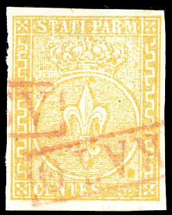 1853 - 5 cent. giallo, seconda ... 