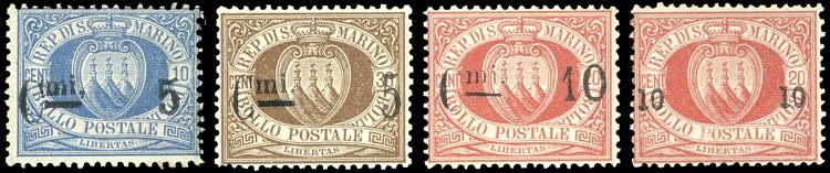 1892 - Soprastampati, serie ... 