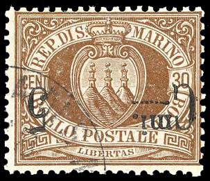 1892 - 5 cent. su 30 cent., ... 