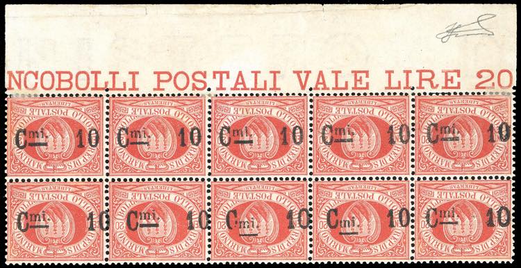 1892 - 10 cent. su 20 cent., ... 
