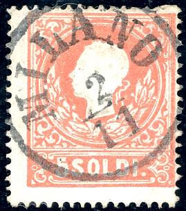 1858 - 5 soldi rosso, I tipo (25), ... 