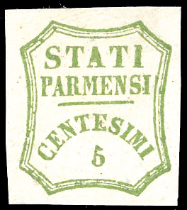 1859 - 5 cent. verde giallo (13), ... 