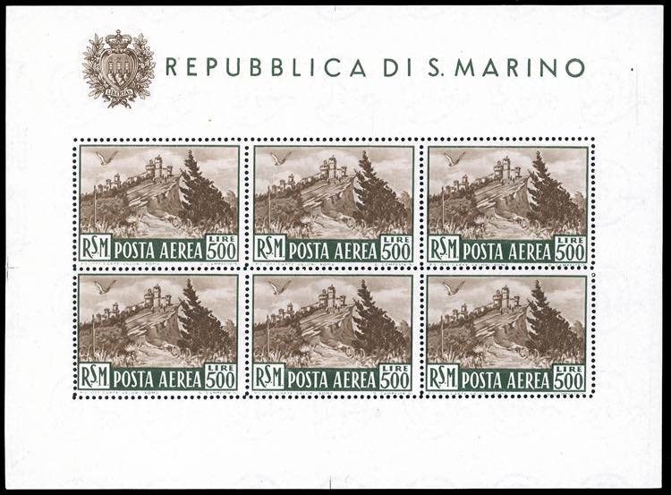 1951 - 500 lire Veduta, foglietto ... 