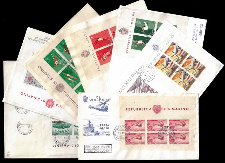 1960/65 - Sette buste FDC con ... 