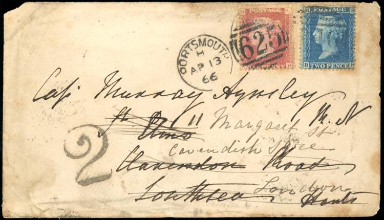 GRAN BRETAGNA 1866 - Redirected ... 