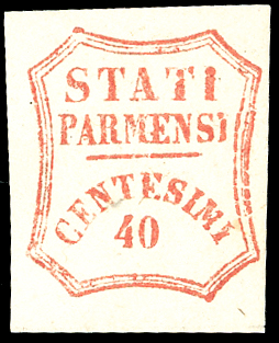 1859 - 40 cent. vermiglio (17), ... 