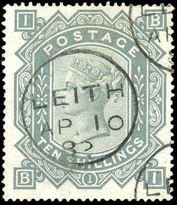 GRAN BRETAGNA 1878 - 10 s. grigio, ... 