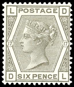 GRAN BRETAGNA 1881 - 6 p. grigio ... 