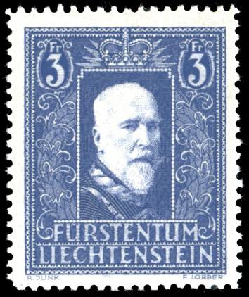 LIECHTENSTEIN 1933 - 3 f. ... 