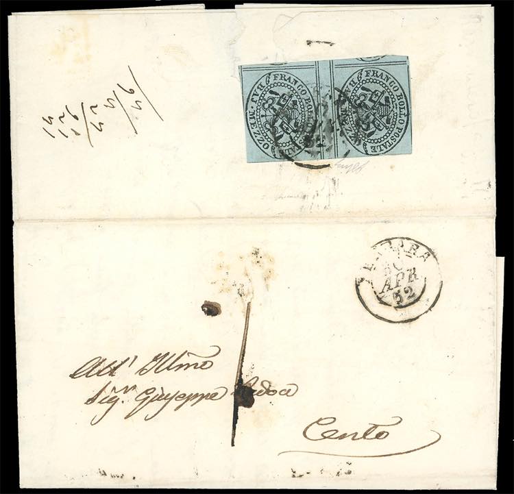 1852 - 1/2 baj grigio azzurro, ... 