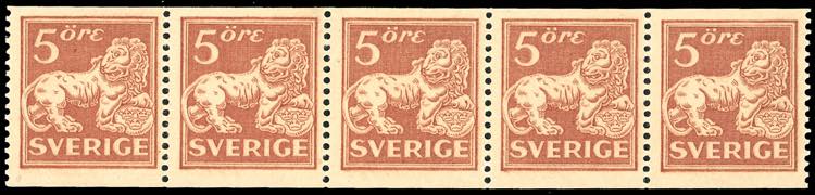 SVEZIA 1920/24 - 5 o. bruno ... 