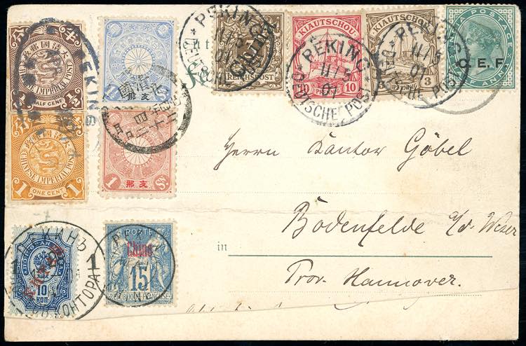 1901 - Cartolina pluriaffrancata ... 