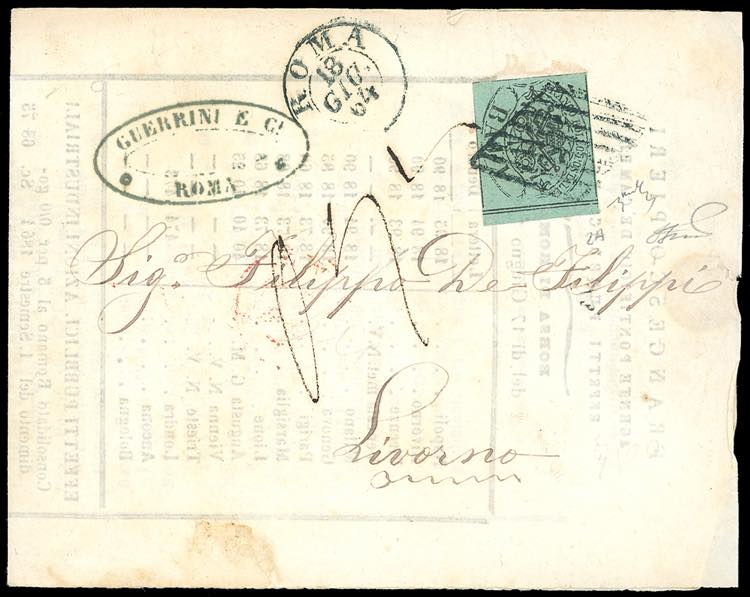 1864 - 1 baj verde scuro, I ... 