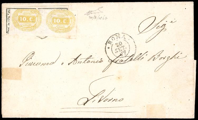 1867 - 2 baj bianco (3A), coppia ... 