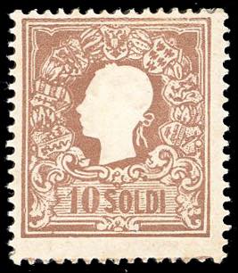 1858 - 10 soldi bruno chiaro, I ... 