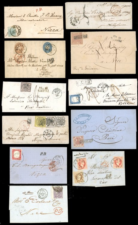 SARDEGNA CONTEA DI NIZZA 1853/1869 ... 