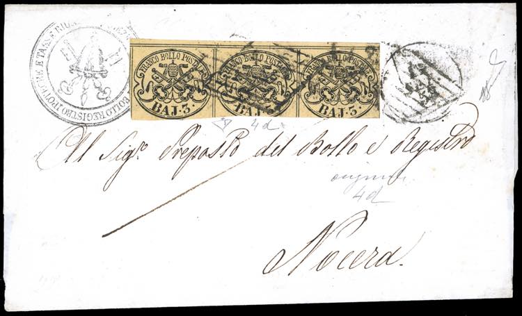 1858 - 3 baj giallo paglia (4d), ... 