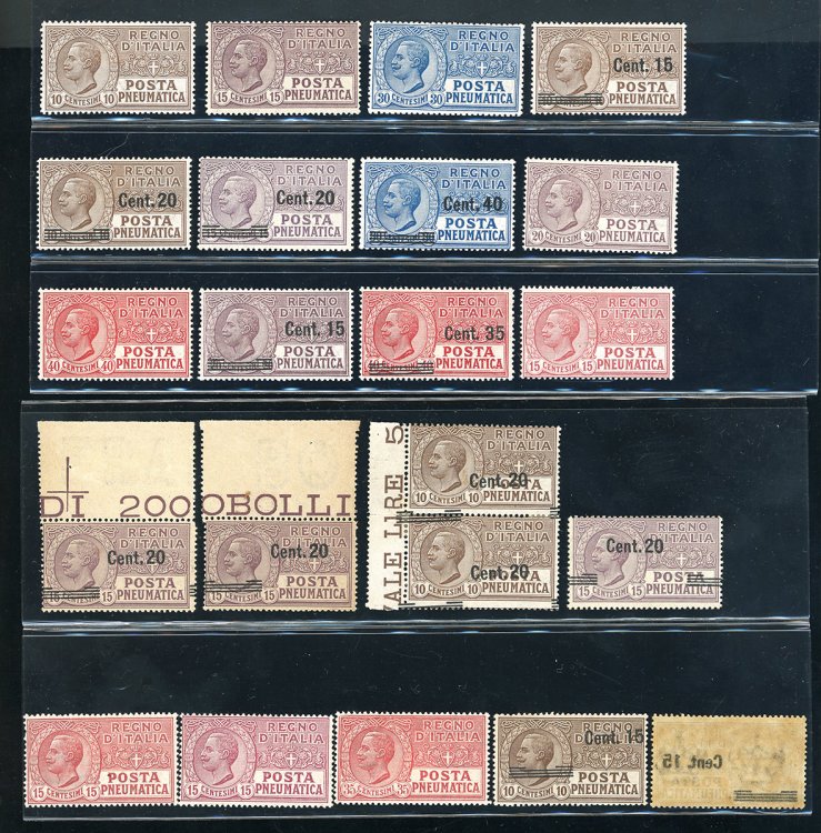 REGNO DITALIA POSTA PNEUMATICA ... 