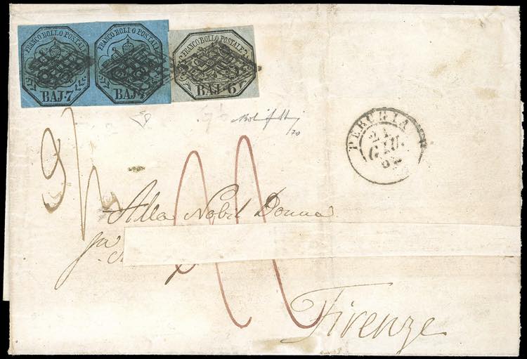 1852 - 7 baj azzurro, coppia ... 