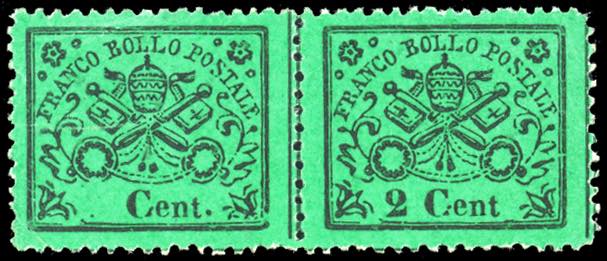 1868 - 2 cent. verde chiaro, ... 