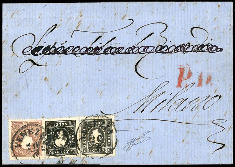 1862 - 3 soldi nero, due ... 