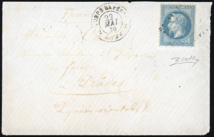 1870 - CORPS EXPED.RE 2 ROME + ... 