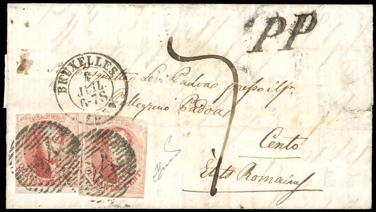 INCOMING MAIL BELGIO 1859 - 40 ... 