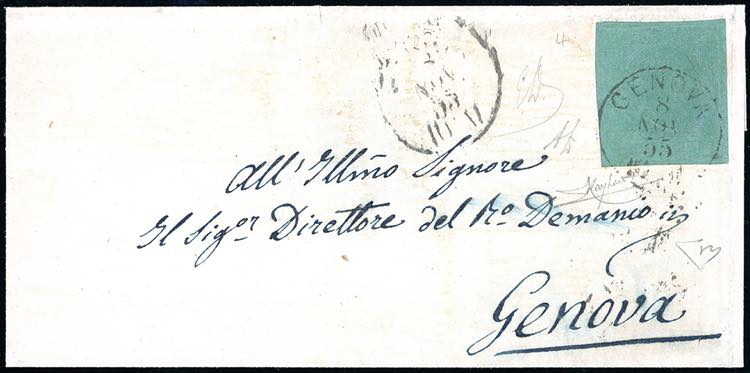1855 - 5 cent. verde (4), ... 