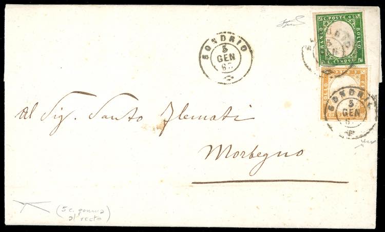 1863 - 5 cent. verde scuro, ... 