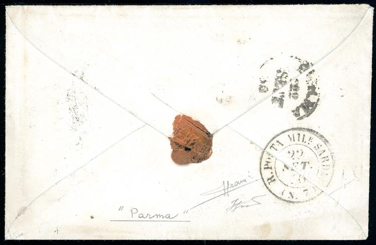 1860 - Busta non affrancata da ... 