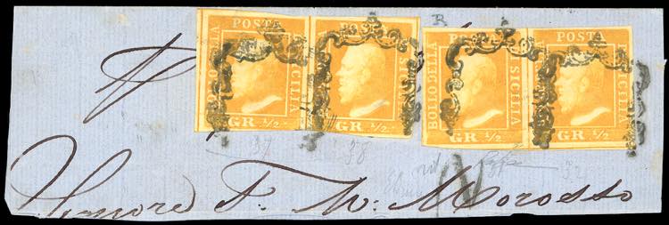 1859 - 1/2 grano arancio, I tavola ... 