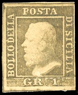 1859 - 1 grano bruno olivastro, I ... 