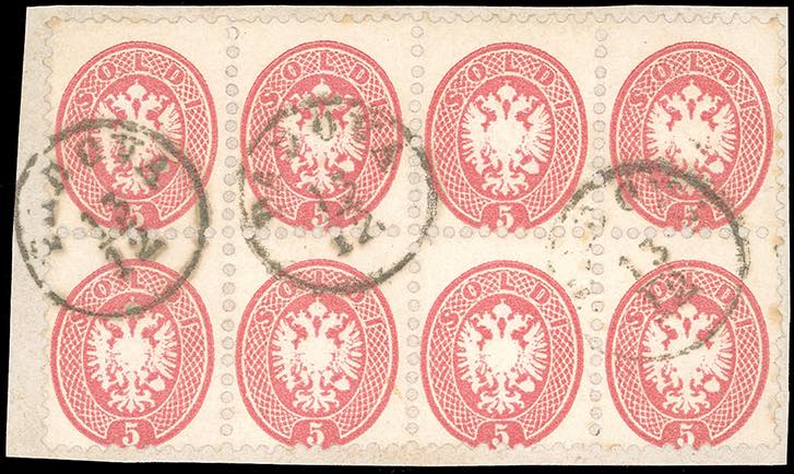 1864 - 5 soldi rosa, dent. 9 1/2 ... 