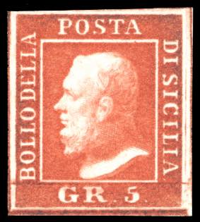 1859 - 5 grana vermiglio vivo, II ... 