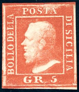 1859 - 5 grana vermiglio vivo, II ... 