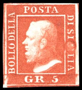 1859 - 5 grana vermiglio vivo, II ... 