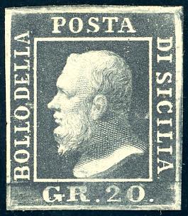 1859 - 20 grana ardesia scuro ... 