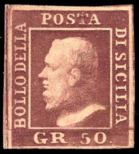 1859 - 50 grana lacca bruno (14), ... 