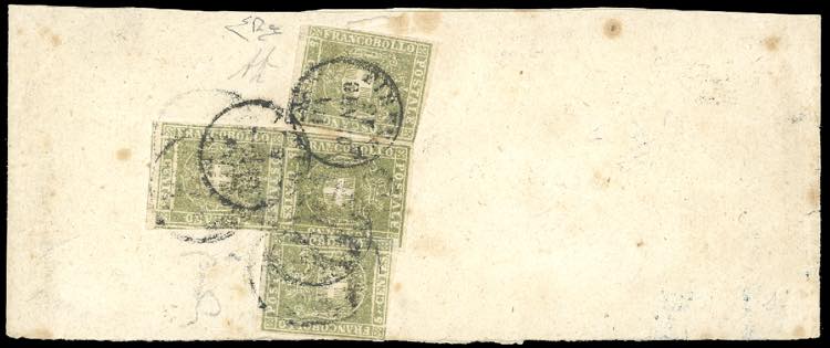1860 - 5 cent. verde oliva (18a), ... 