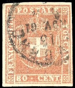 1860 - 80 cent. carnicino (22), ... 