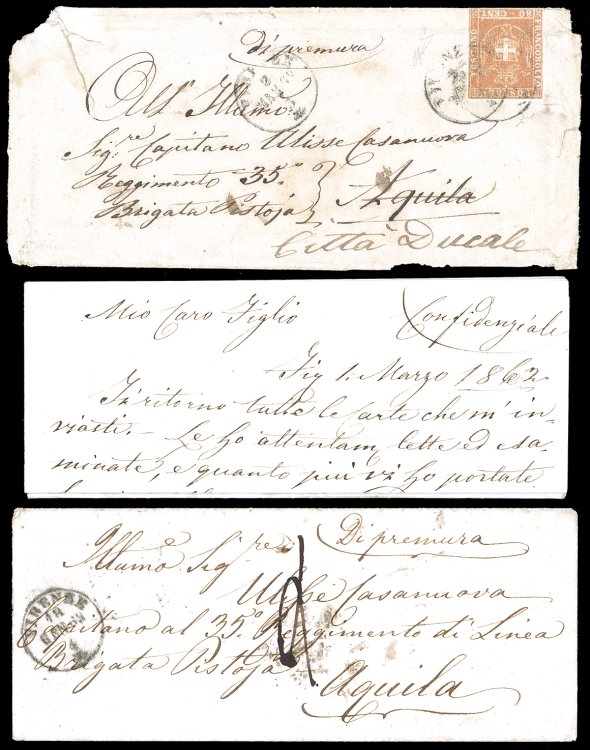 1862 - 80 cent. carnicino (22), ... 