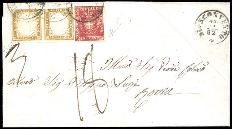 1862 - 40 cent. carminio (22), ... 
