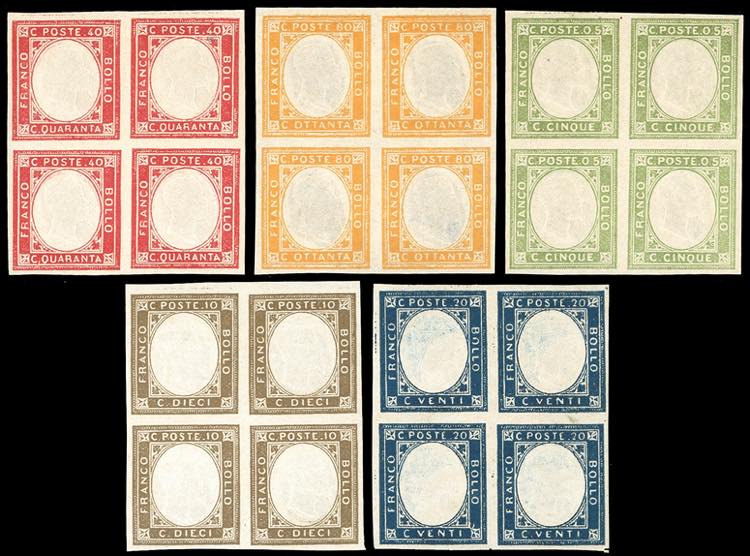 1861 - Non emessi, serie completa ... 